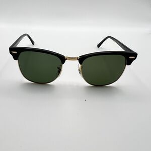 Ray-Ban Clubmaster Sunglasses Frame Only Mens Size 51 Black RB3016‎ W0365 Italy